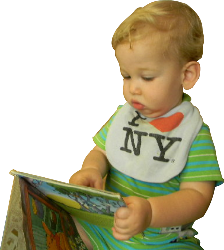 a child reading a book